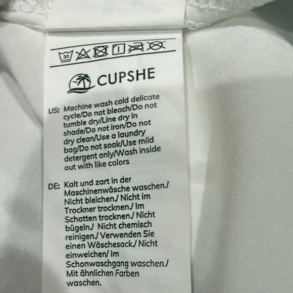 Cupshe White Linen Eyelet Sleeveless Mini Dress - Picture 6 of 7